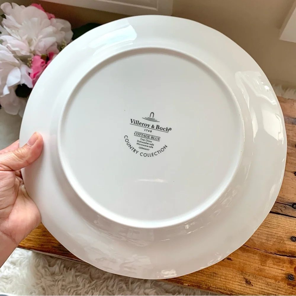 Villeroy & Boch 2 Cottage Blue Dinner Plates Country Collection / SET OF 2